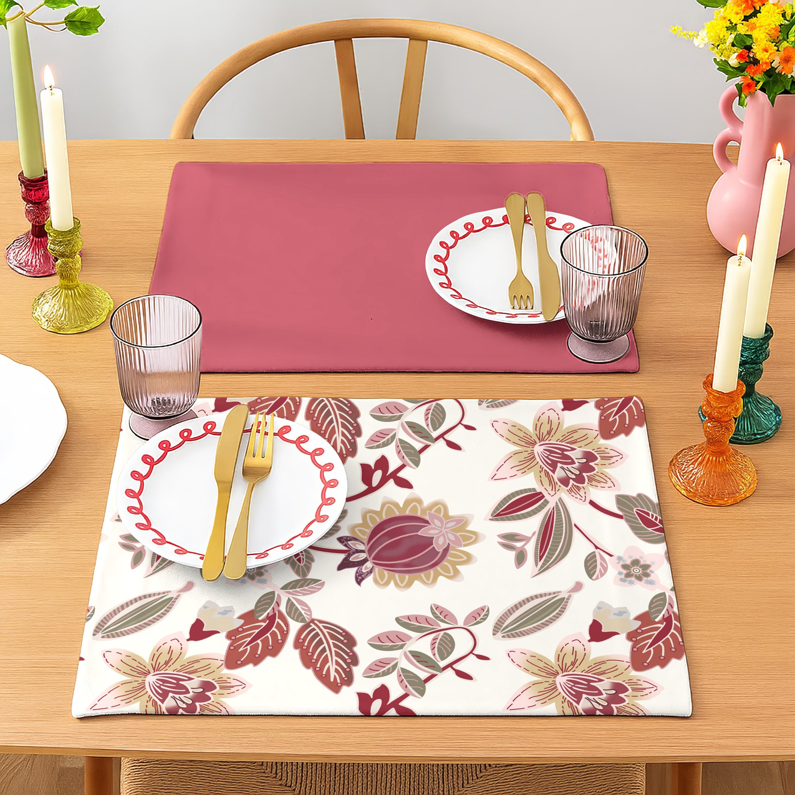 FOXLEY PINK REVERSIBLE PLACEMATS