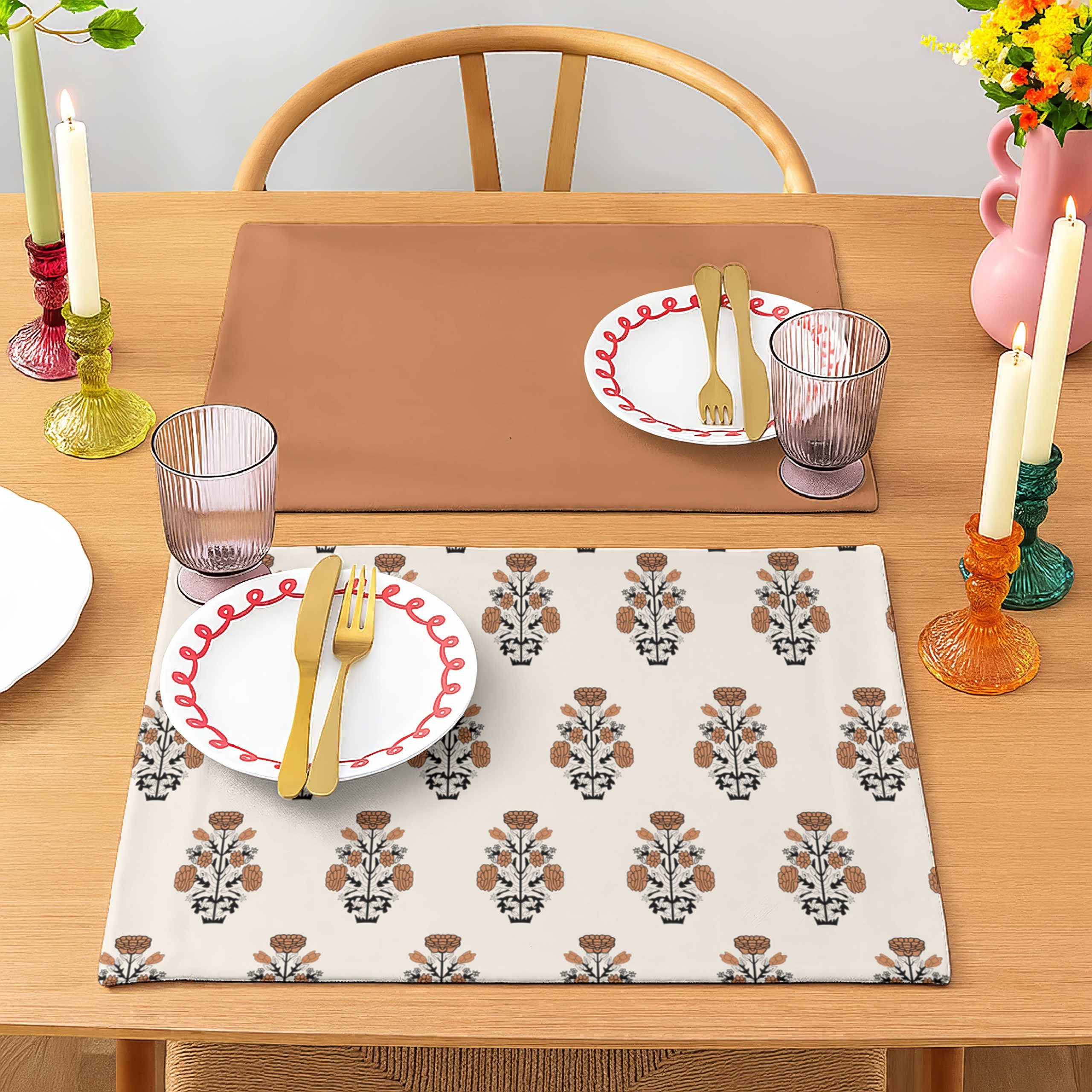 JAIPUR RUST REVERSIBLE PLACEMATS