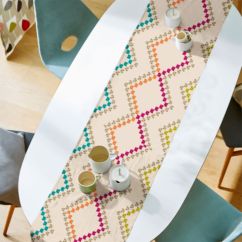 OLIO LIME MATTY DIGITAL PRINTED TABLE RUNNER