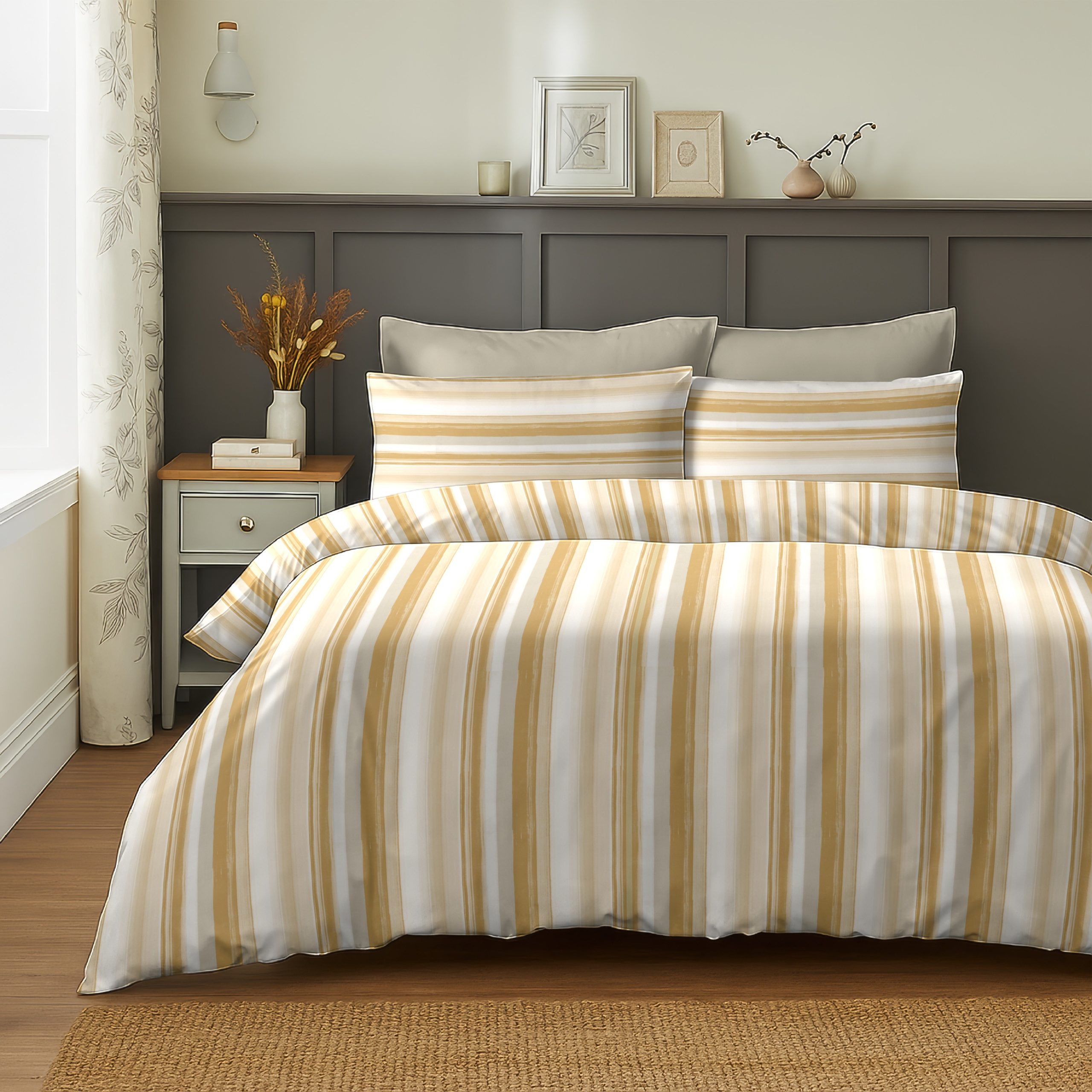 A_ebcf68f8-88ad-4dfe-8262-dc7a88e1945d.jpg ALVIN STRIPES ORANGE BEDSHEET WITH PILLOWCOVER