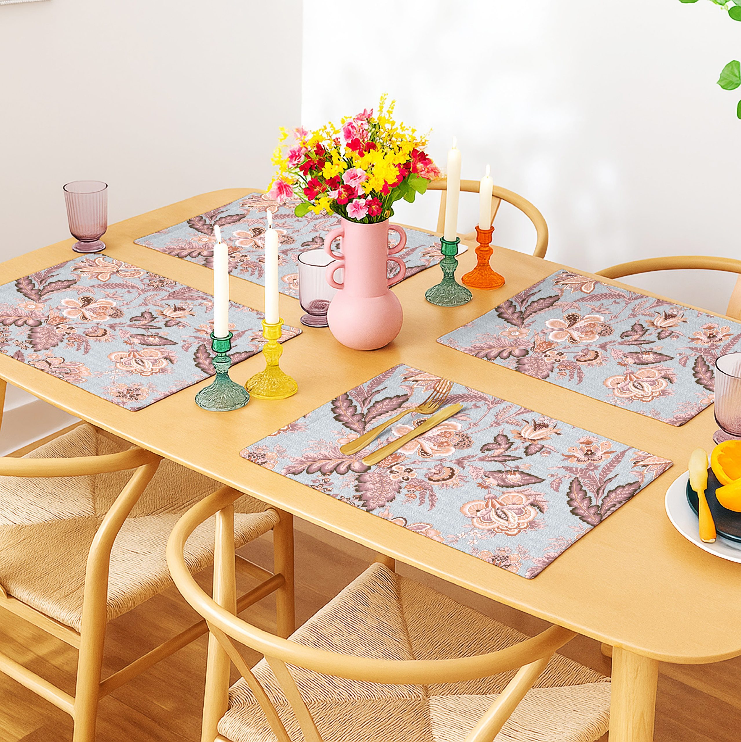 CALVIA PINK REVERSIBLE PLACEMATS