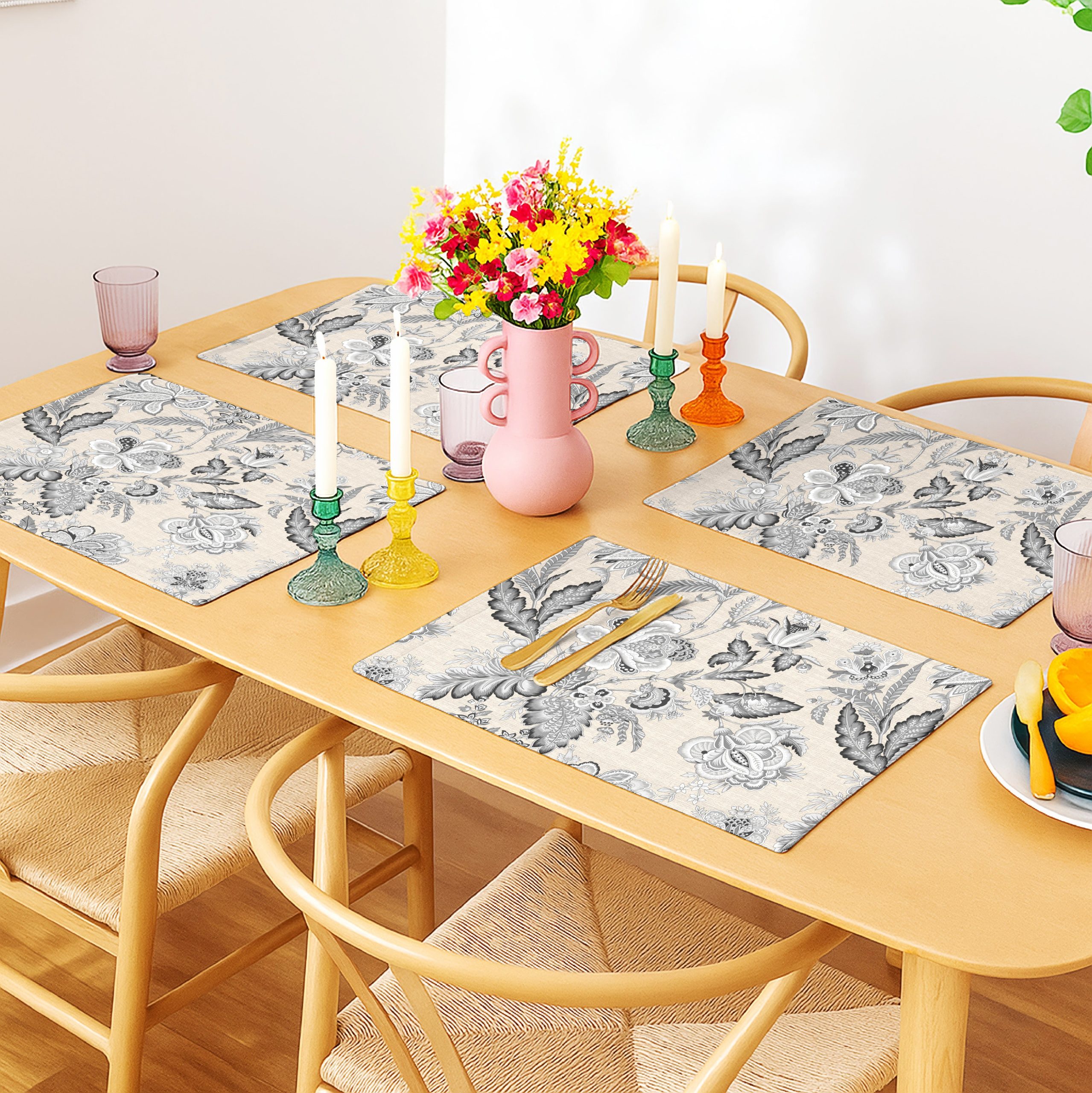 CALVIA GREY REVERSIBLE PLACEMATS