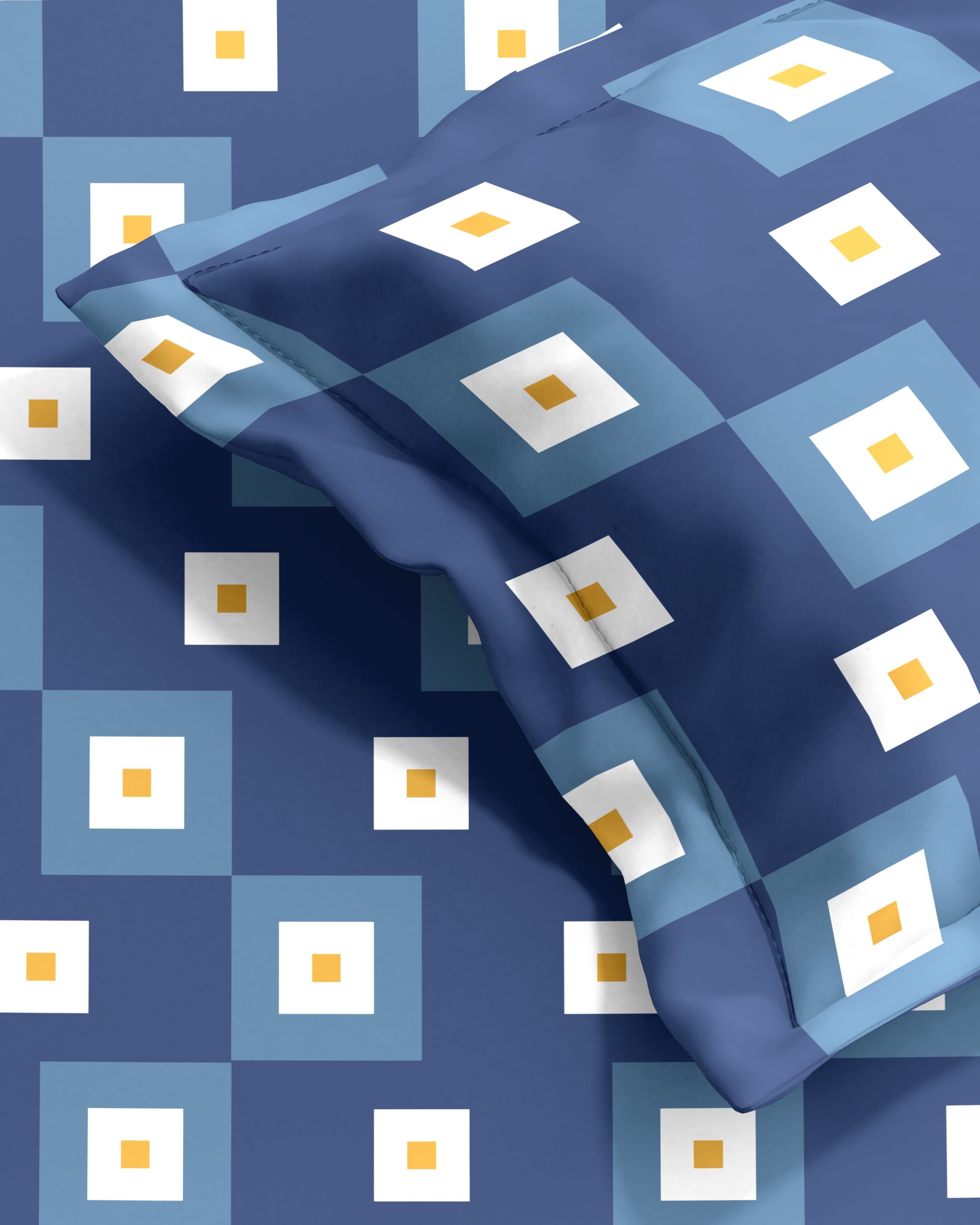 VENICE BLUE BEDSHEET WITH PILLOWCOVER