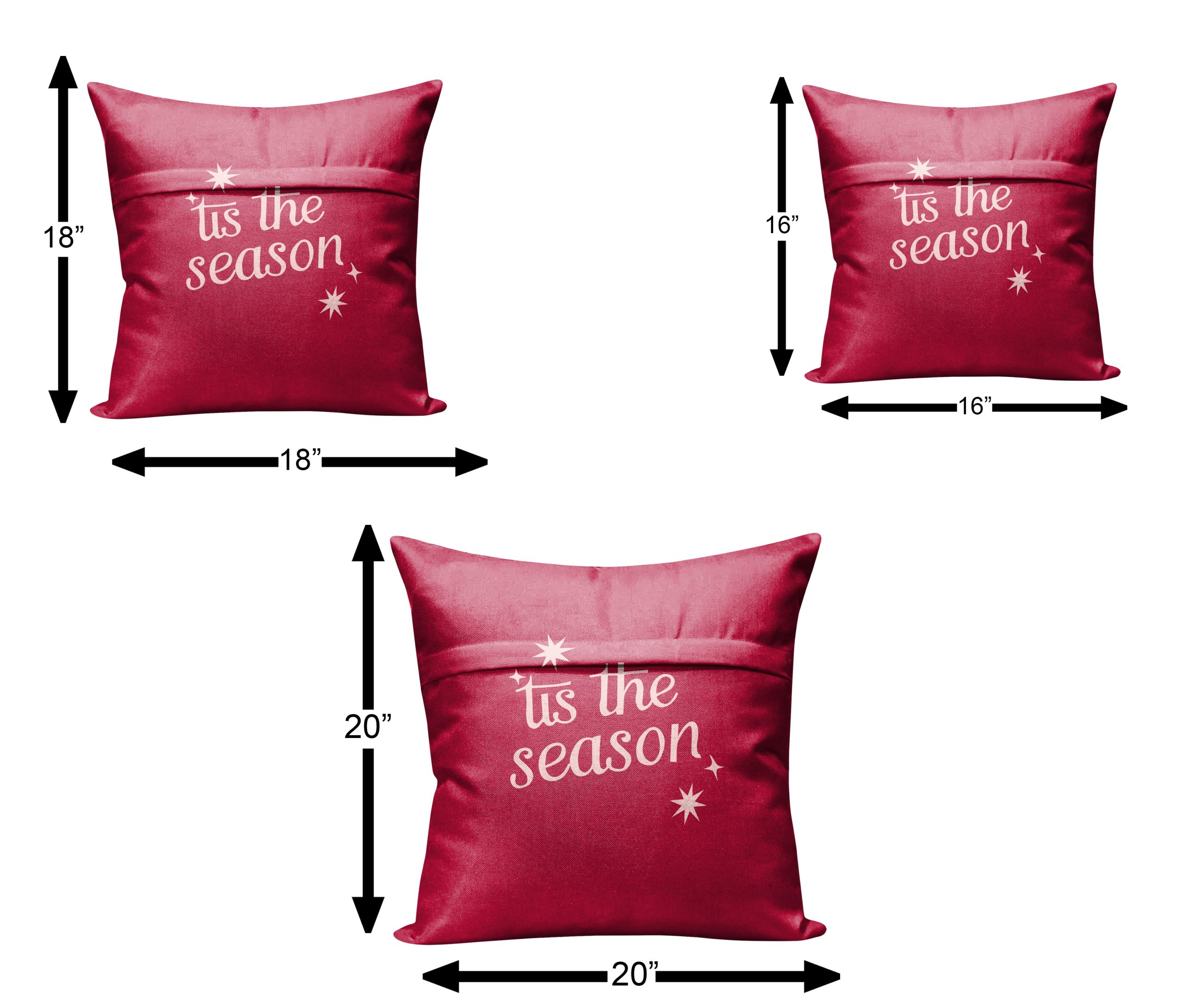 CHRISTMAS TIS THE SEASON CUSHION COVER (Pack of 2)