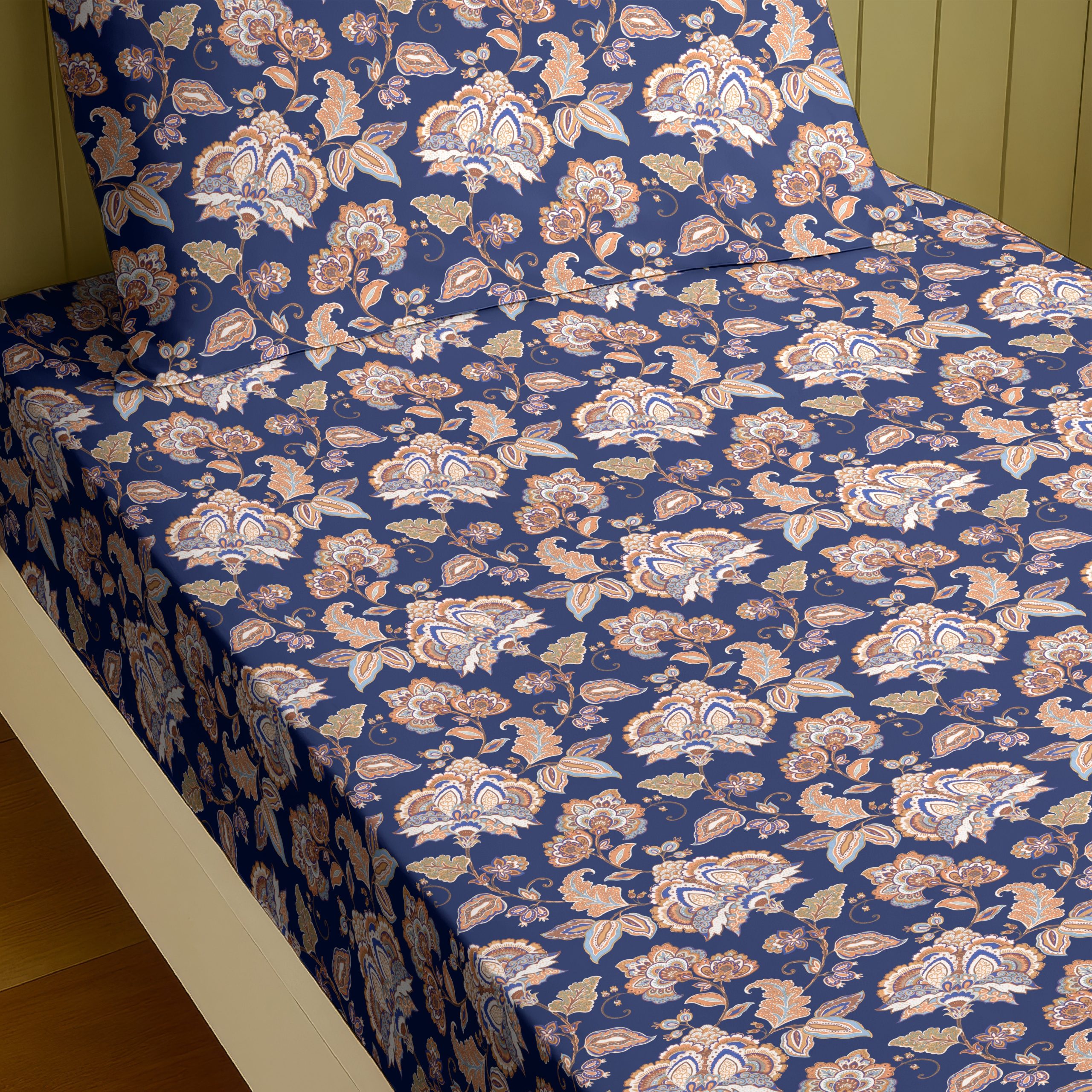 PARIS PURPLE HEART BEDSHEET WITH PILLOWCOVER